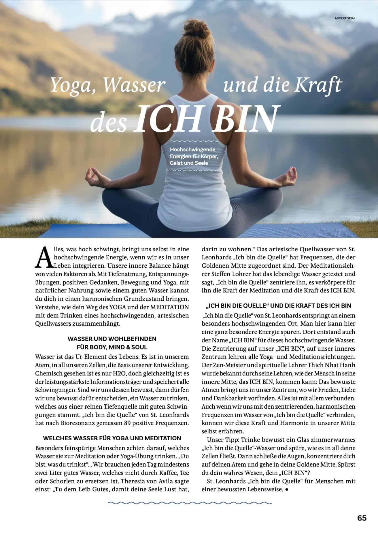 YOGA AKTUELL Artikel